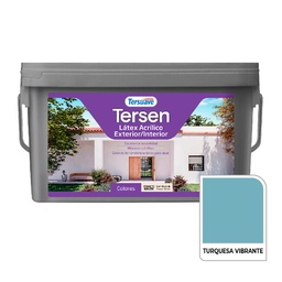 [9367] Latex Exterior-Interior Tersen Turquesa Vibrante 4 L