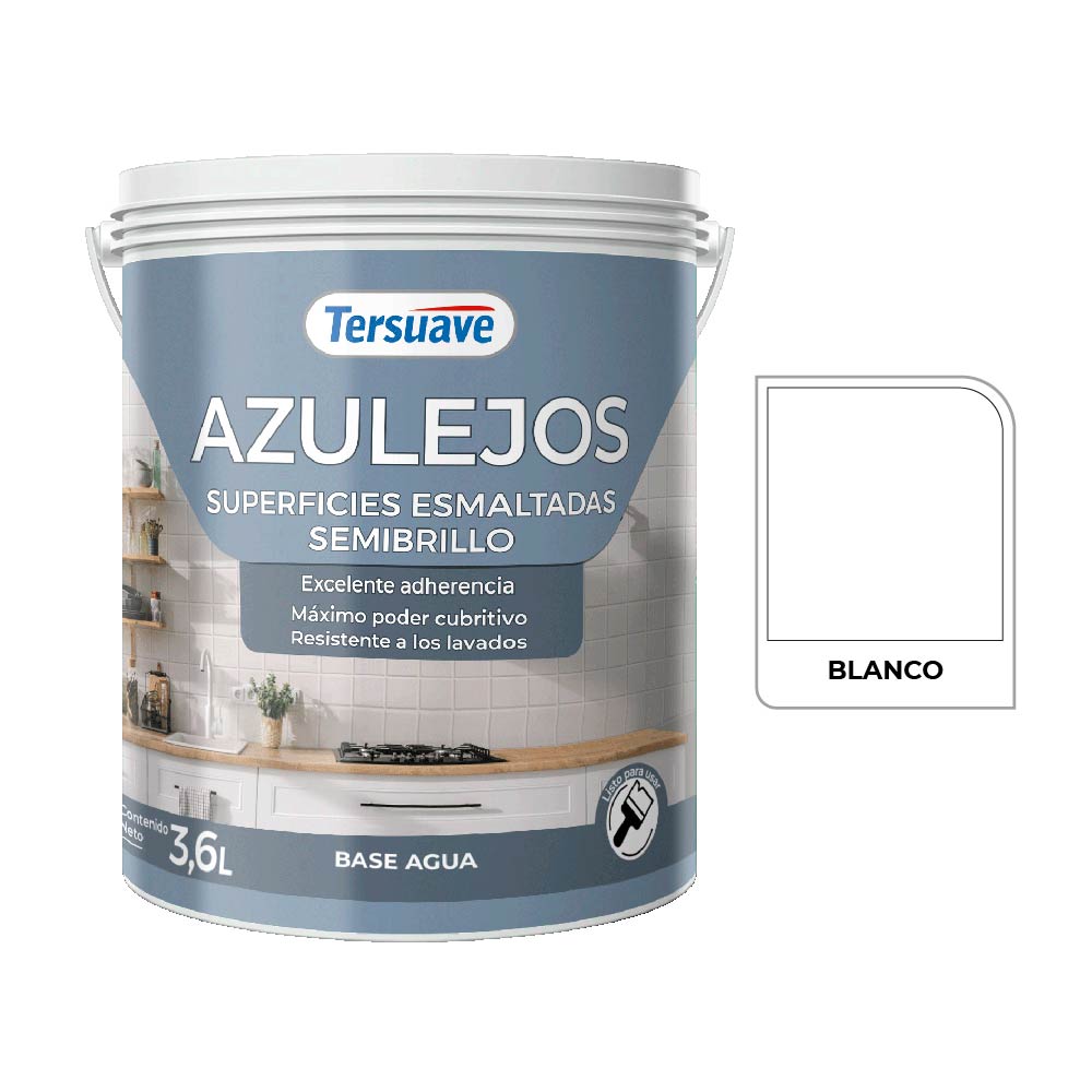 Pintura Azulejos blanco Tersuave x 3.6 L