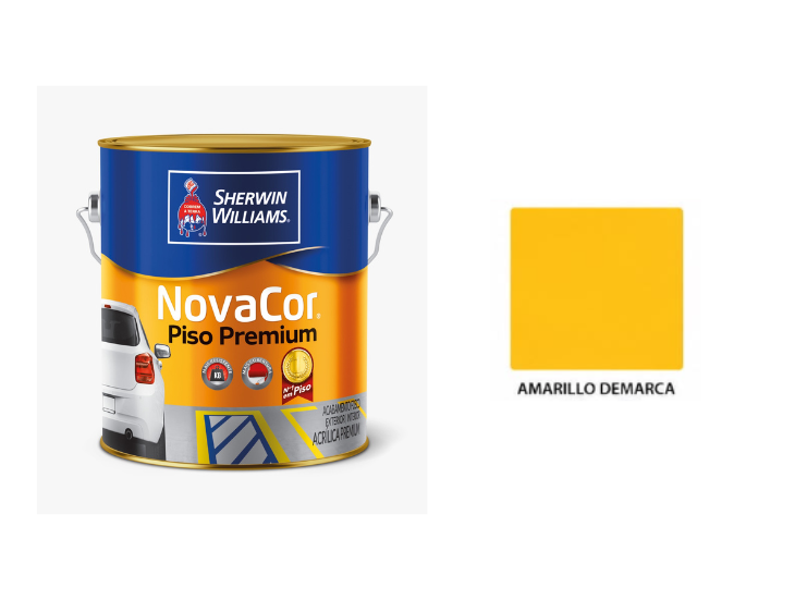 Novacor Piso Premium Amarillo Demarc. 4 L