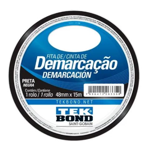 Cinta Silver Demarcación Negra 48 x 1500 mm
