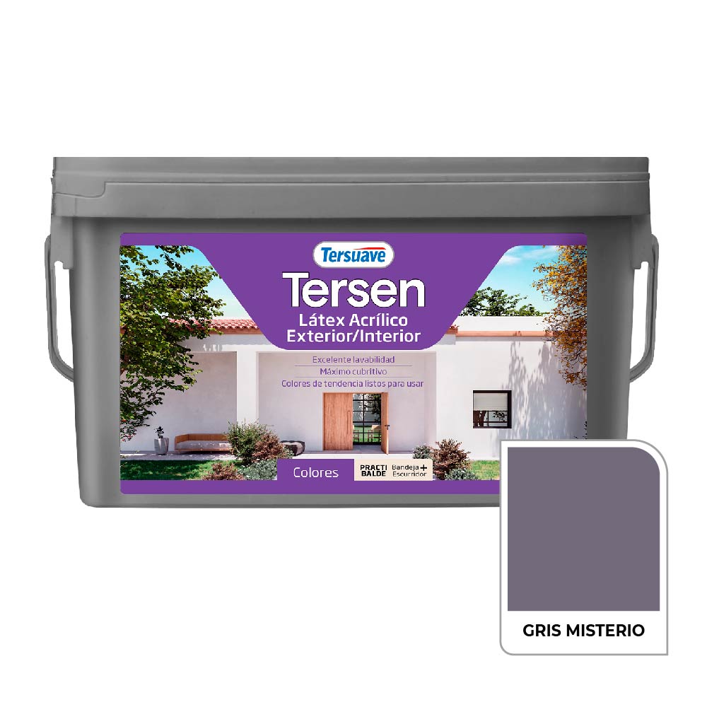 Latex Exterior-Interior Tersen Gris Misterio 4 L