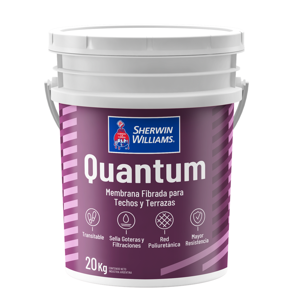 Membrana Liquida Fibrada Quantum Imp. Rojo Teja 20 KG