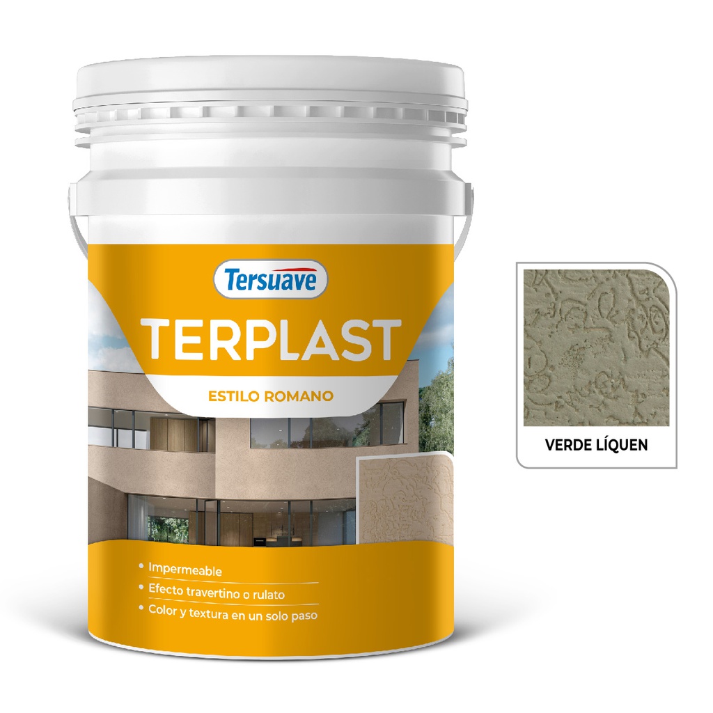 Terplast Romano Medio Tersuave Verde Liquen 25 Kg
